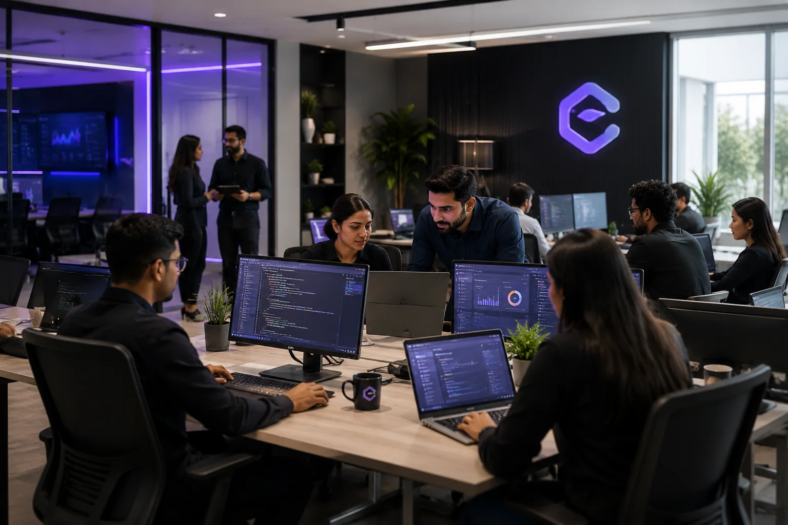 Cybals software development team workspace